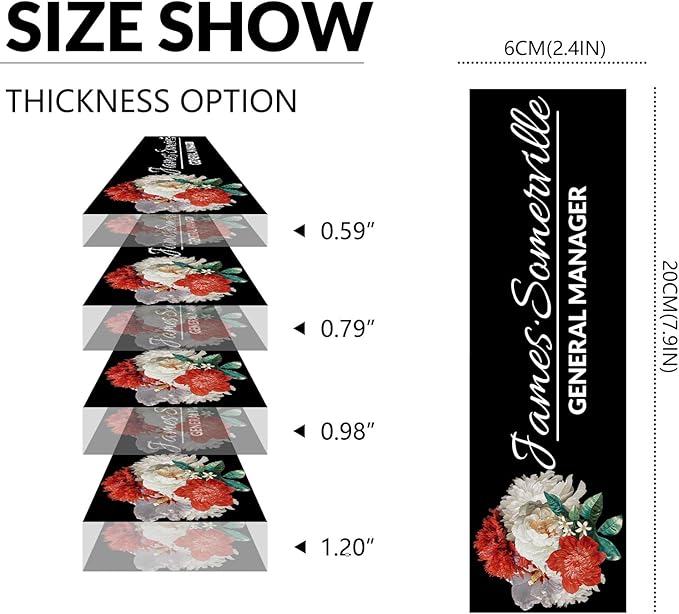 Desk Name Plate Personalized, Custom Name Plate for Desk, Acrylic Desktop Accessories, Office Gift & Decor for Women Men, Teacher Nurse Boss Employee Appreciation Gifts