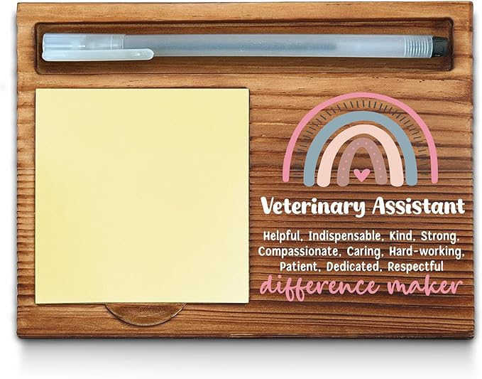 Veterinary Assistant Sticky Note Holder,Vet Assistant Office Decor, Veterinary Assistant Thank You Appreciation Gifts for Women Self-Stick Note Pad Holders WPP96