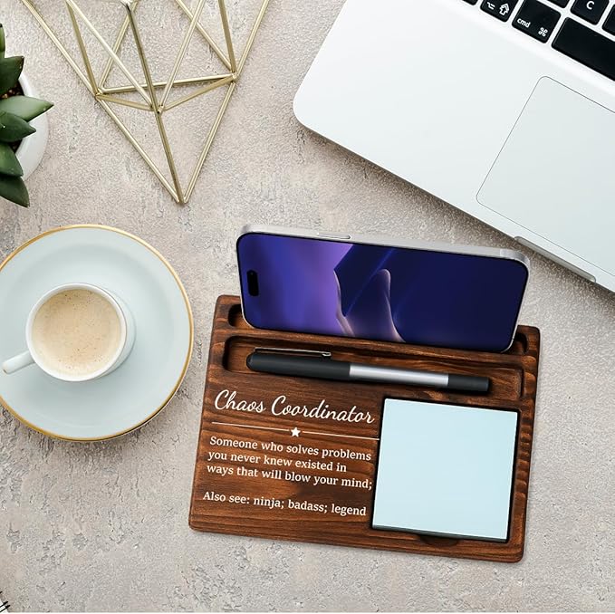 Chaos Coordinator Bosses Day Gifts for Women Men Manager Sticky Note Holder Funny Office Decor for Women National Boss Day Decorations Gifts for Men Supervisor Leader HR Office Desk Decor A10