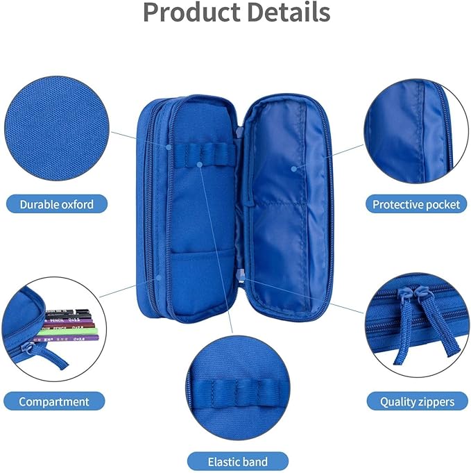 Custom Pencil Case Personalized Add Photo Text Pen Bag Large Capacity Zipper Pencil Box for Office Travel Graduation Gifts