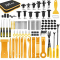 GOOACC 330Pcs Trim Removal Tool, Auto Push Pin Bumper Retainer Clip Set Fastener Terminal Remover Tool Adhesive Cable Clips Kit Car Panel Radio Removal Auto Clip Pliers, Yellow