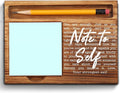 Note to Self You are Enough Sticky Note Holder, Empowering Self Love Desk Gift for Women Teens, Inspirational Mental Health Wooden Office Decor, Affirmation Note Pad Holder ZSS88