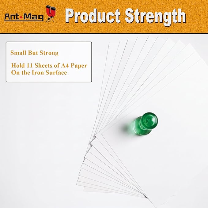 Ant Mag Magnetic Push Pins, 72 Pack Strong Whiteboard Magnets for Fridge, Maps, Office, Kitchen & Classroom Green
