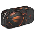 Pardick PU Leather Pencil Case Basketball Pencil Organizer with Zipper, Pencil Box for Boys Girls, Office School