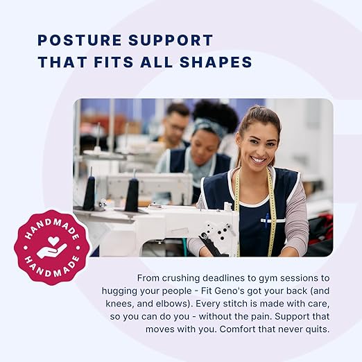 Fit Geno Posture Corrector for Women and Men - Adjustable Back Brace & Straightener for Scoliosis Hunchback Correction Back Pain Spine Corrector Back Support and Posture Trainer Large/X-Large
