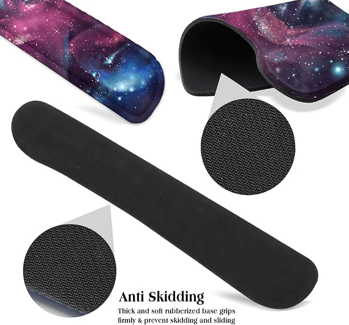 Lateefah Mouse Pad with Wrist Rest, 3-in-1 Gaming Mouse Pad, Keyboard Wrist Rest, Ergonomic Memory Foam Mousepad with Wrist Support for Computer Keyboard