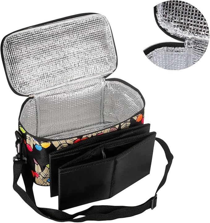 Toprema New Marker Pen Case Holder for 120 Markers Organizer Multifunctional Zipper Storage Carrying Bag with Pattern Black