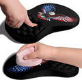 Ergonomic Joint Wrist Support Mouse Pad with Memory Foam Cushion Massage Bump, Carpal Tunnel Pain Relief Mousepad Slope Design for Wrist Rest, 11.8x7.9 in, Eagle Flag