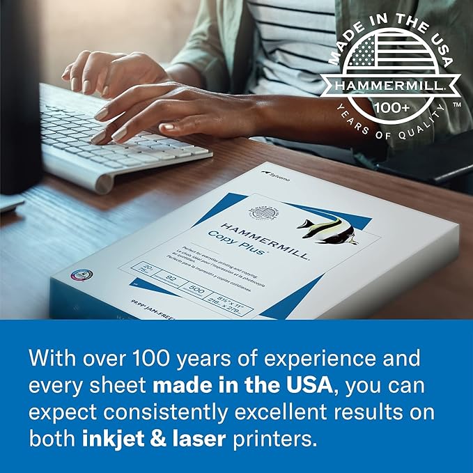 Hammermill Colored Paper, 20 lb Ivory Printer Paper, 11 x 17-1 Ream (500 Sheets) - Made in the USA, Pastel Paper, 102194R