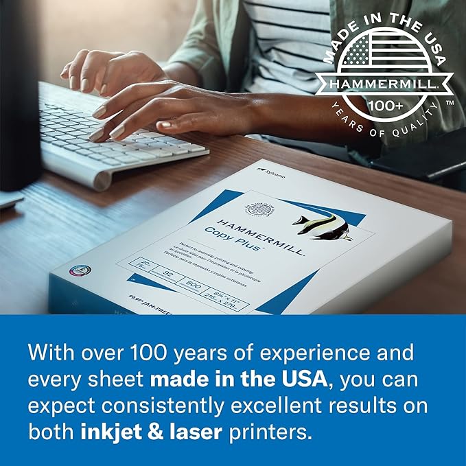 Hammermill Colored Paper, 20 lb Ivory Printer Paper, 8.5 x 14-1 Ream (500 Sheets) - Made in the USA, Pastel Paper, 103143R
