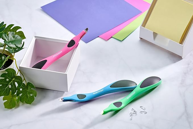 Bostitch Professional Magnetic Easy Staple Remover, Vibrant Colored Staple Puller Stick, Staple Remover Tool for Office Home & School, 3 Pack