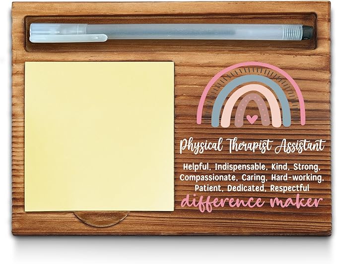 Physical Therapist Assistant Sticky Note Holder, PTA Office Decor, Physical Therapist Assistant Thank You Gifts for Women Self-Stick Note Pad Holders WPP104