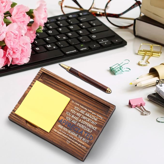 You are Incredibly Appreciated Gifts Desk Self-Stick Note Pad Holders, Appreciation Thank You Gift for Staff Friends Team Healthcare Worker Coworker, Sticky Notes Holder for Desk TZP02