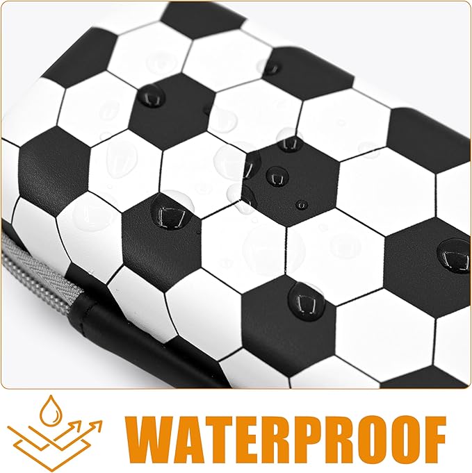 Soccer Pencil Case Zip Pencil Box Multi Pouch Holder Desk Organizer For Boys Girls School Office