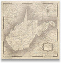 Conquest Maps Push Pin West Virginia Map Board - With Push Pins to Mark West Virginia Travel - Handmade in Ohio, USA - Design: Rustic Vintage