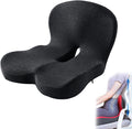 Celina Orthopedic Cushion, Celina Seat Cushion - Car Cushion with L Shaped Ergonomic Design, Memory Foam Seat Cushion for Office Chair, Car and Gaming Seat (Dark Gray)