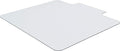 Lorell Tempered Glass Chairmat with Lip, 45" x 53", Clear, 1 Each