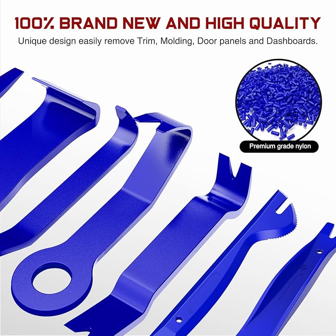 Nilight 238Pcs Trim Removal Tool, Auto Push Pin Bumper Retainer Clip Set Fastener Terminal Remover Tool Adhesive Cable Clips Kit Car Panel Radio Removal Auto Clip Pliers