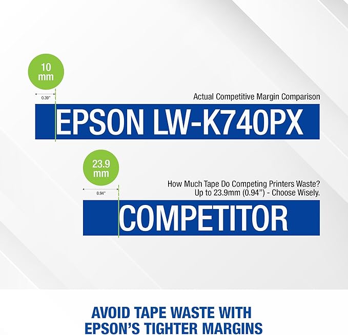 LABELWORKS Epson LW-K740PX Industrial Handheld Label Maker for Office Home & Healthcare – Custom Durable Identification and Organization Labels - Full Kit