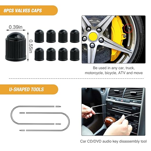 GOOACC 330Pcs Trim Removal Tool, Auto Push Pin Bumper Retainer Clip Set Fastener Terminal Remover Tool Adhesive Cable Clips Kit Car Panel Radio Removal Auto Clip Pliers, Yellow