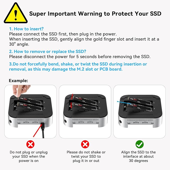 ACASIS 40Gbps Mac mini M4 Dock & Stand with Dual-Bay NVMe SSD Enclosure, Aluminum DP Hub for Mac mini M4 and M4 Pro 2024, 4K60Hz DP, 3X10G USB A, PD 30W, SD/TF 4.0, Support Dual SSD B+M M-Key