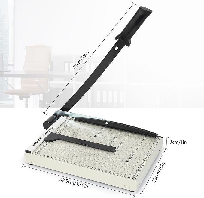 Paper cutterGuillotine Paper Cutter：Guillotine Paper Cutter Accurate Cutting with Safety Guard,8 Sheets Capacity,Magnetic Guide,Heavy Duty Metal Base, Perfect for Cardstock,Cardboard,Vinyl,Crafts