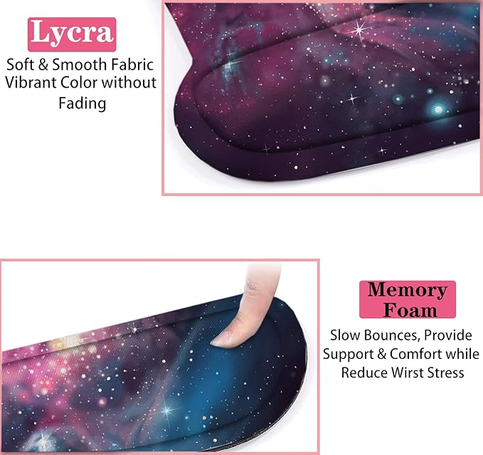 Lateefah Mouse Pad with Wrist Rest, 3-in-1 Gaming Mouse Pad, Keyboard Wrist Rest, Ergonomic Memory Foam Mousepad with Wrist Support for Computer Keyboard