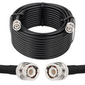BNC Cable - 50FT RG58 50 ohm Male to Male Coax Cables Low Loss BNC Extension Coaxial Cable with for Antennas, RF Radios, Modems, Oscilloscopes, Spectrum, etc (Black)