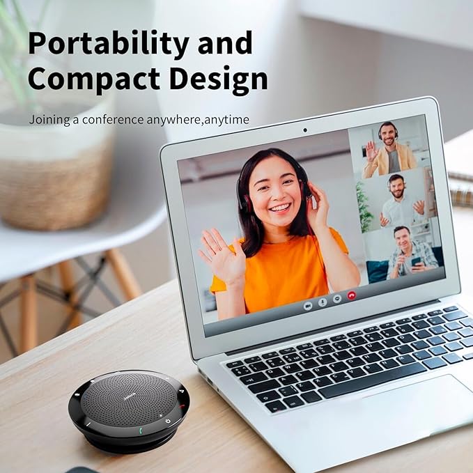ITSPWR Jabra Speakerphone 510+ UC - Wireless Portable Conference Bluetooth Speaker with Microphone Contains Link 370, Echo Cancellation |Plug&Play| Comes Bundle