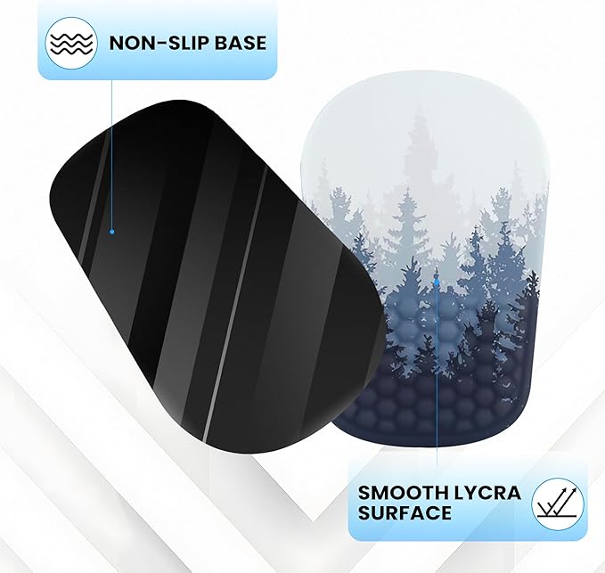 Ergonomic Mouse Pad with Wrist Support, Comfortable Memory Foam Mousepad with Massage Design and Non-Slip PU Base, Wrist Rest Mouse Pad for Office and Home, 12x8 Inch