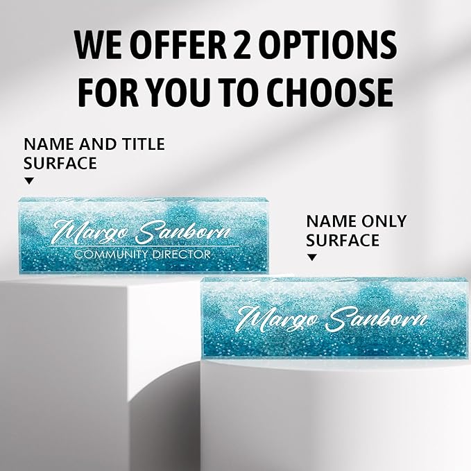 Personalized Name Plate for Office Desk Decor, Custom Gifts for Boss, Manager, Teacher, Nurse, Doctor, Lawyer, Employee Appreciation