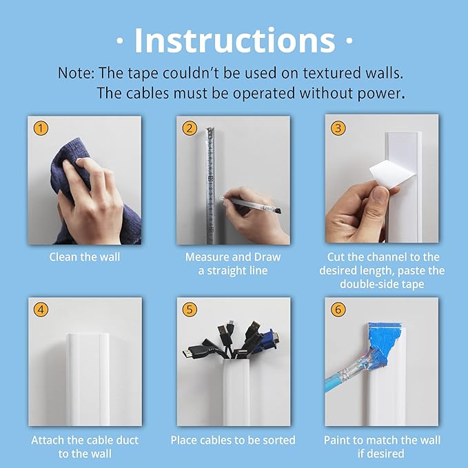 Cord Cover Wall 32in, TV Cord Hider for Wall Mounted TV, Large Cable Hider Kit for 3-6 Cords, Wire Management Raceway, White Wire Hider Concealer, 2 x L15.8in, W1.5in H0.75in