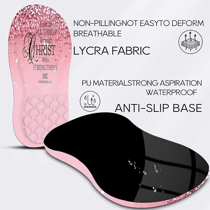 HunDun Pink Ergonomic Mouse Pad Wrist Support with Memory Foam&Non-Slip Pu Base Cushion Massage Bump，Cute Mousepads with Wrist Rest for Carpal Tunnel Pain Relief,Office Deco