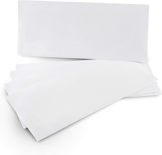 Aimoh #10 Custom Printed Security Tinted Self–Seal Envelopes - Personalized with Logo and Address/Return Address Imprinted -Size 4-1/8 X 9-1/2" -White -24 LB -Box of 2500 Count (7-34010-2500)