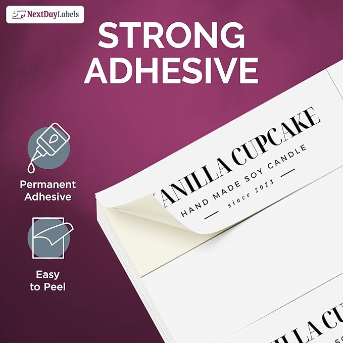NextDayLabels - 2.83" x 1" Rectangular Sticker Labels for Printer - White Laser/Inkjet Printer Labels Return Address Labels Shipping Label Stickers (500 Sheets, 33 Per Sheet, 16500 Labels)