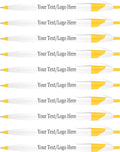 SyPen Personalized Pens With your Custom Logo or Text-500 Pack Bulk-for Businesses, Parties, and Events, Custom Printed Slim Ballpoint Click Pens, Yellow Trim Color, Black Ink