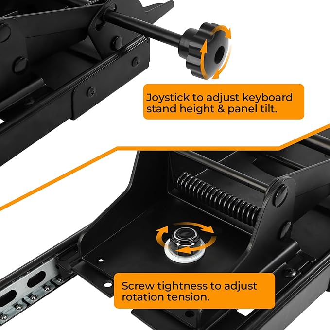 Keyboard Tray - Under Desk Keyboard Tray， 360° Adjustable Slide Out Keyboard Tray Under Desk with Mouse Pad & Wrist Rest， Ergonomic Design Improves Bad Sitting Posture