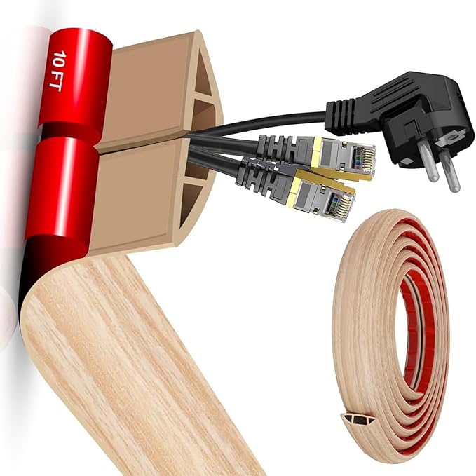 Floor Cable Cover Strips SelfAdhesive Cord Organizers for Wall Durability Wear Resistant for Wall Protections