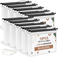 10 Pack Extra Capacity Hanging File Folders Letter Size Plastic File Folder Reinforced Tabs with Heavy Duty 2 Inch Expansion & Black Insert Gasket for Filing Cabinet Durable Hang Folders