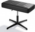 VECELO Under Desk Footrest, PU Ergonomic Foot Rest with Comfort Padding, Height Adjustable for Relieving Leg Pain, Stiffness, Black