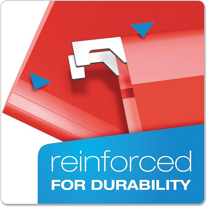 Pendaflex 04152X2 RED Extra Capacity Reinforced Hanging Folders