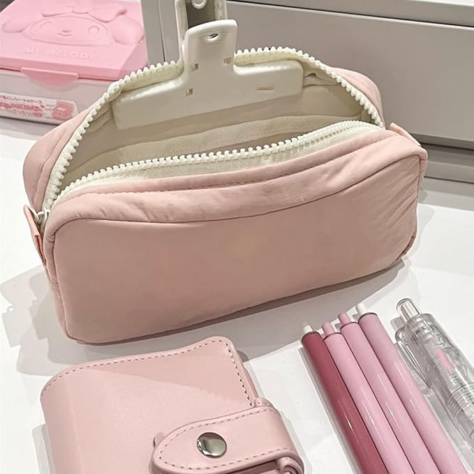 Portable Pen Bag School Pencil Organizers Large Capacity Case For Erasers Markers Scissors Storage Bag Simple Portable Pouch Box For Student