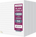 NextDayLabels 8.5x0.75 Inch Strip Stickers White Blank Labels for Laser Inkjet Printer - 14 Per Sheet Self-Adhesive Unique Size Label Made in USA - 14,000 Labels