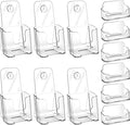 Zavekia Acrylic Brochure Organizer. 4 Inch Wide, Clear Countertop & Wall Mount Literature Holder (6 Pack)