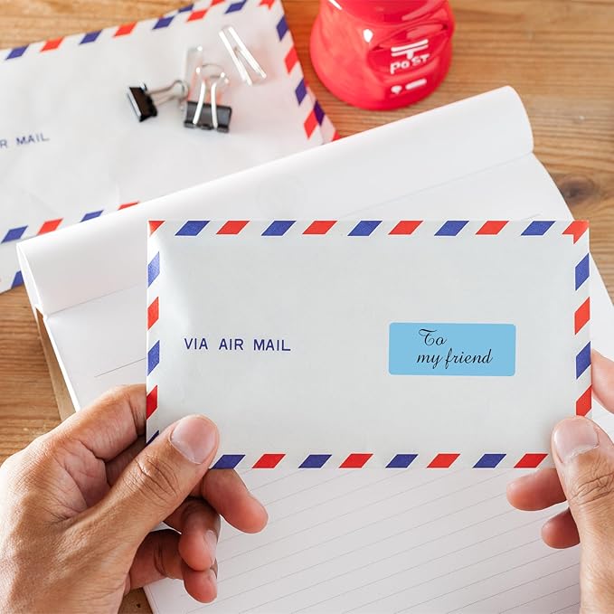 1" x 2-5/8" Colored Address Labels, 600 Bright Lake Blue Label Stickers- Laser/Ink Jet Printer Mailing Labels, 8.5"x11" 20 per Sheet