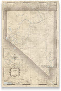 Push Pin Nevada Map Board - With Push Pins to Mark Nevada Travels - Handmade in Ohio, USA - Design: Rustic Vintage
