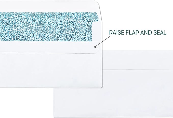 EnDoc #10 Single Left Window Custom Printed Business Envelopes, 1000-Pack - Self Seal Security Envelopes, Flip & Stick Closure, Text and Logo Customization, Privacy Tint, 24lb, 4 1/8 x 9 1/2 Inches