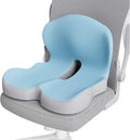 Celina Orthopedic Cushion, Celina Seat Cushion - Car Cushion with L Shaped Ergonomic Design, Memory Foam Seat Cushion for Office Chair, Car and Gaming Seat (Light Blue)