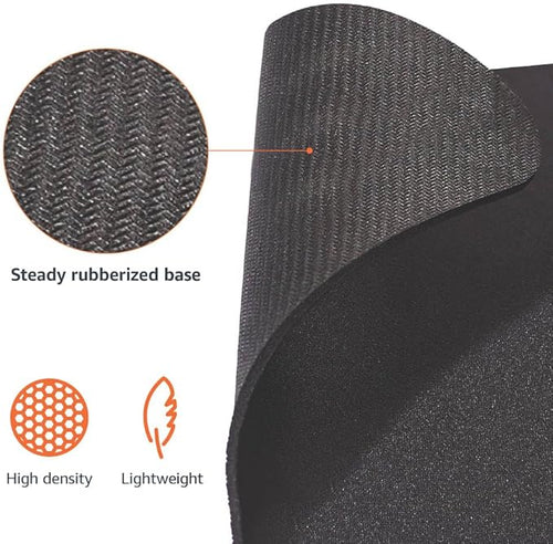 Amazon Basics Square Mouse Pad, Cloth with Rubberized Base, Standard, Black, 12.4L x 10.6W inches