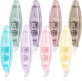 BAYTORY 8 Pcs White Correction Tape, Aesthetic Pull Out Tape 0.2" x 236" for Instant Corrections and Easy to Use Applicator, Correct Wrong Writing for Teacher & Classroom supplies (Pastel)